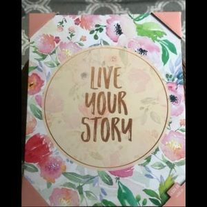 Large wall decor, live your story. Floral canvas